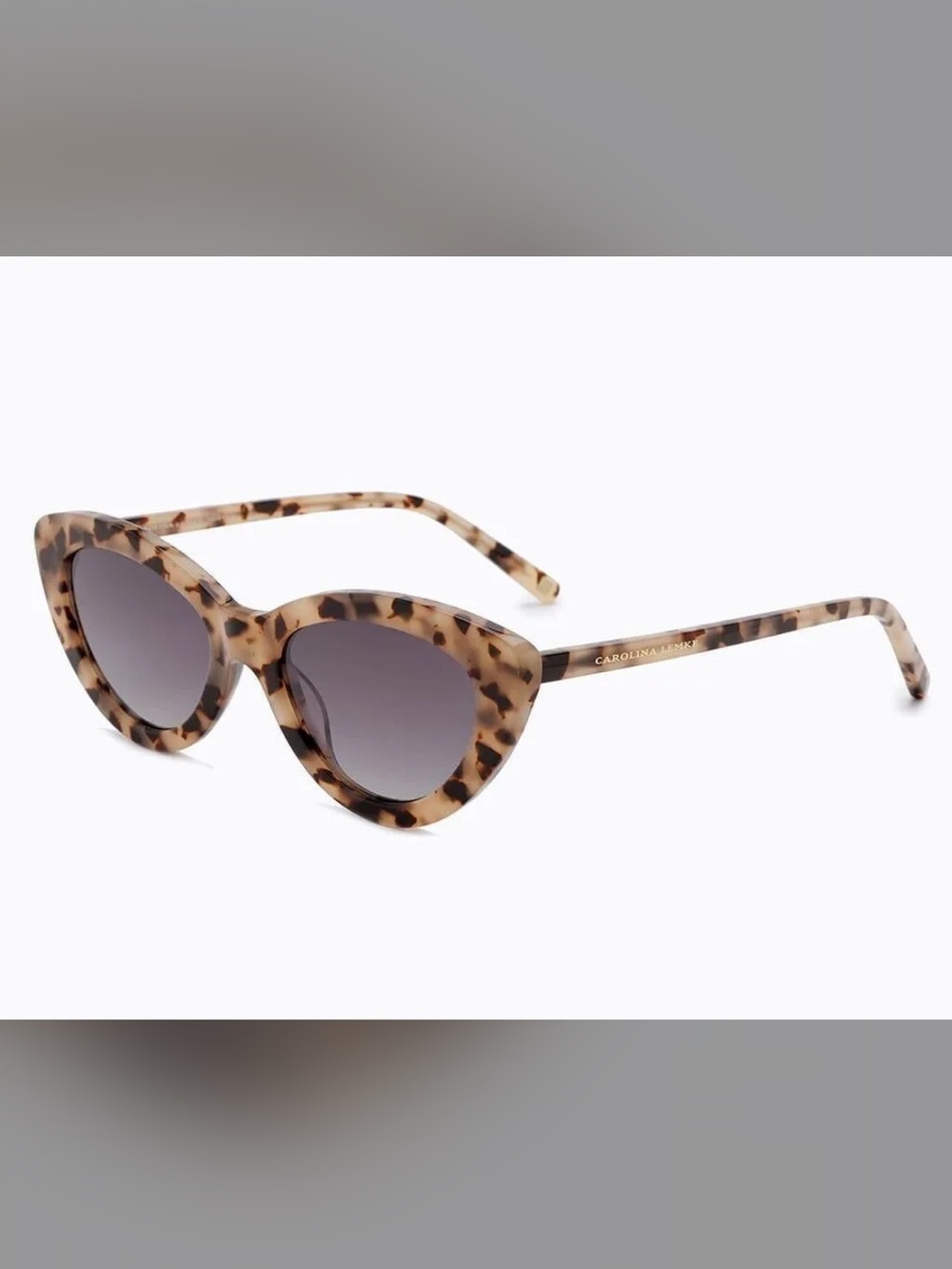 Tortoiseshell Cat-Eye Sunglasses - Cream and Brown